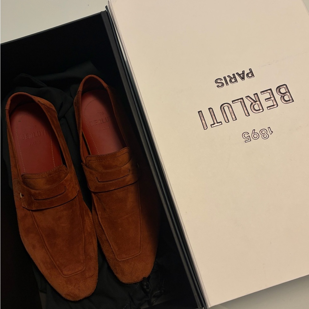 Berluti Lorenzo Suede Loafers 7.5